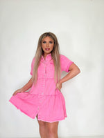 Load image into Gallery viewer, Peyton Denim Dress- Pink

