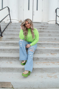 Poppy Sweater- Lime